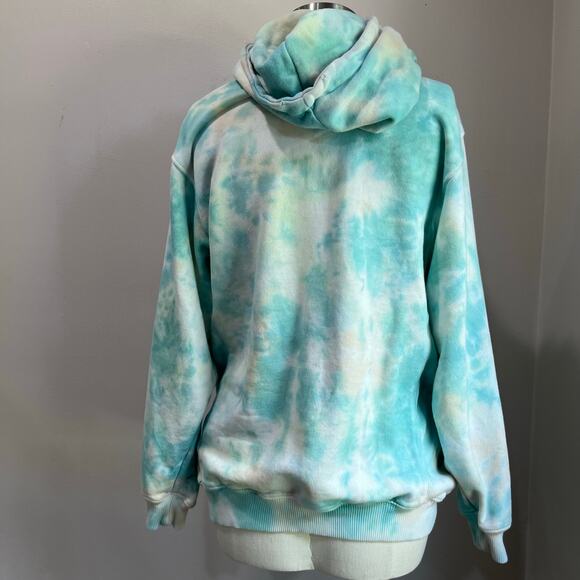 Aerie Oversized Multicolored Cozy Warm Distressed Tie Dye Hoodie Size XS - Picture 2 of 9